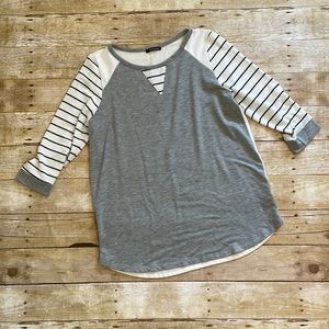 Pink Clover 3/4 Sleeve baby French terry top